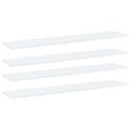 vidaXL Prídavné police 4 ks, biele 100x20x1,5 cm, kompozitné drevo