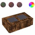 vidaXL Konferenčný stolík s nekonečnými LED dymový dub 116x69x40 cm
