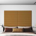 vidaXL Nástenné panely 12 ks hnedé 90x15 cm zamat 1,62 m²
