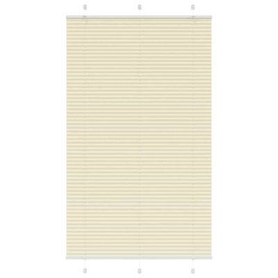 vidaXL Skladaná roleta krémová 110x200 cm, šírka látky 109,4 cm, polyester