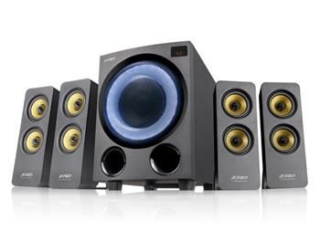 POŠKOZENÝ OBAL - FENDA F&D repro F7700X/ 4.1/ 80W/ černé s RGB/ BT5.0/ FM rádio/ USB přehrávání/ optický vstup/ dálkové Reproduktory, 4.1, 80W, Bluetooth 5.0, FM rádio, USB prehrávání, optický vstup, RGB podsvícení, dálkové ovládání, cerné - POŠKOZE