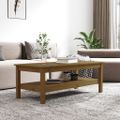 vidaXL Konferenčný stolík medovo-hnedý 110x50x40 cm borovicový masív