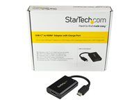 USB-C Display Adapter (CDP2HDUCP) - Video adaptér - USB-C s pinmi (male) do HDMI, USB-C (iba napájanie) so zdierkami (female) - čierna - USB Power Delivery (60W), podpora 4K60Hz (4096 x 2160)