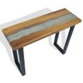 vidaXL Konzolový stolík, teakové drevo, 100x35x75 cm