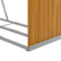 vidaXL Držiak na polená drevený vzhľad 120x45x140 cm pozinkovaná oceľ