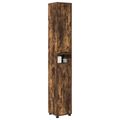 vidaXL Kúpeľňová skriňa Dymová dub 30,5 x 30 x 195 cm Kompozitné drevo