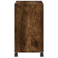 vidaXL Bočný stolík kolieska dymový dub 50x30x55 cm kompozitné drevo
