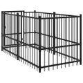 VidaXL Búda pre psov čierna 193,5x97x100 cm oceľ