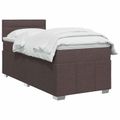 vidaXL Posteľ boxspring s matracom Tmavohnedá 90 x 200 cm Látka