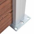 vidaXL Záhradný plot WPC 353x186 cm hnedý