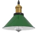 VidaXL Závesná lampa výškovo nastaviteľná E27 lesk zelená Ø 22 cm kov