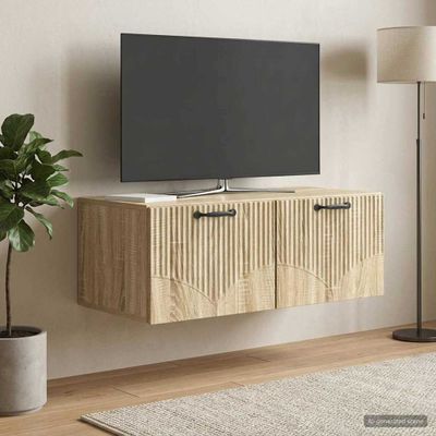 vidaXL Nástenná TV skrinka Nástenný Dub sonoma 78,5 x 41 x 30 cm