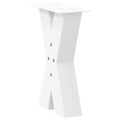 vidaXL Nohy konferenčného stolíka v tvare X, 2 ks, biele, 38 x (42-43) cm, oceľové