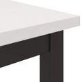 vidaXL stôl Biela 80 x 50 x 77 cm Inžinierske drevo a oceľ