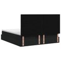 vidaXL Ottoman posteľ s matracom a LED Čierna 180 x 200 cm Látka
