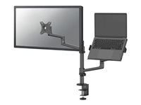 Montážna sada (svorka na montáž na stôl, priechodka na stôl, zásuvka pre notebook, alarm monitora, VESA adaptér, rameno priehradky na notebook) - nastaviteľné rameno s plným rozsahom pohybu - pre LCD displej / notebook - oceľ - čierna - veľkosť obrazovky: 17"-27" (LCD display) / 11.6"-17.3" (notebook)
