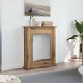 vidaXL Obloženie krbu dub artisan 75x20x87,5 cm kompozitné drevo