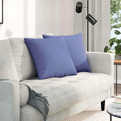 vidaXL Vankúše na pohovku 2 pcs Modrá džínovina 50 x 50 cm látka