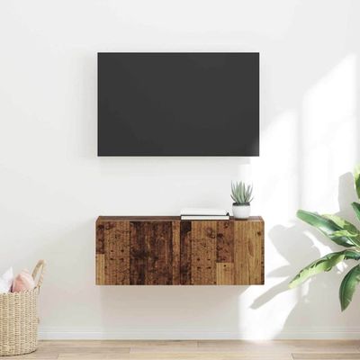 vidaXL TV nástenná skriňa Nástenný Staré drevo 78,5 x 31 x 29,5 cm