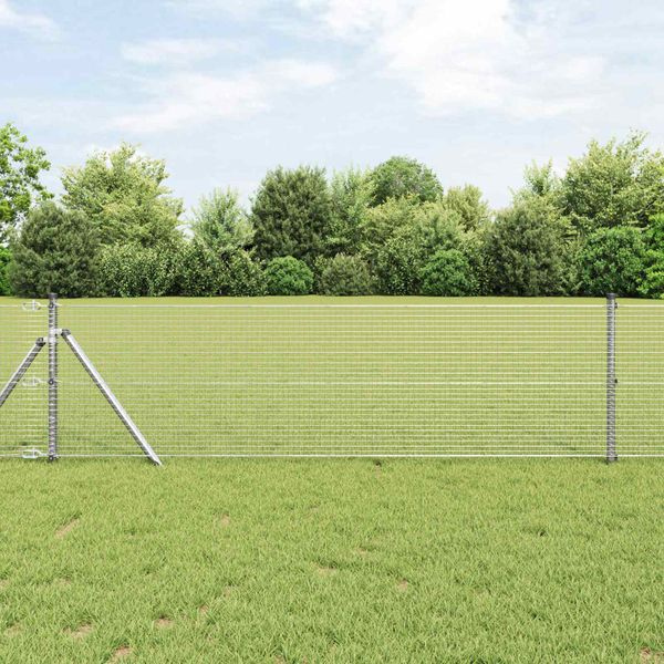 vidaXL Zvarený drôtený plot 2500 x 40 cm Strieborná