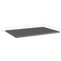 vidaXL Prídavné police 8 ks, lesklé sivé 60x40x1,5cm, kompozitné drevo