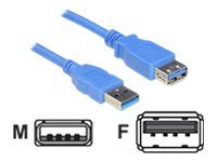 Predlžovacia šnúra USB - USB (M) do USB (F) - USB 3.0 - 3 m