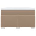 vidaXL Boxspring posteľ s matracom kapučínová 120x200 cm umelá koža