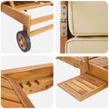 vidaXL Ležadlo s vankúšom 100% polyester a masívny teak