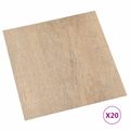 vidaXL Samo-lepiace podlahové dosky Tmavohnedá a šedá 30,5 x 30,5 cm