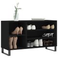 vidaXL Botník čierny 102x36x60 cm spracované drevo