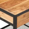 vidaXL Lavička na topánky 110x35x45 cm masívna akácia a železo
