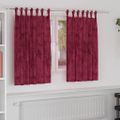 vidaXL Sametové závesy 2 ks Víno červené 140 x 140 cm Zamat