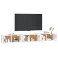 vidaXL Nástenné TV skrinky 3 ks lesklé biele 100x34,5x40 cm