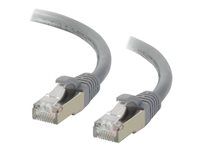 Patch kábel - RJ-45 (M) do RJ-45 (M) - 1 m - STP - CAT 6a - lisovaný, prevedenie bez hrbolčekov, licna - sivá