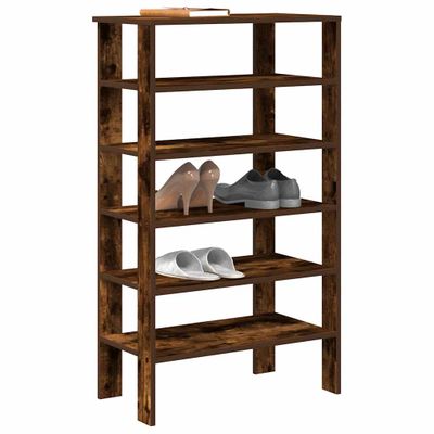 vidaXL Regál na topánky dymový dub 61x32x105 cm spracované drevo