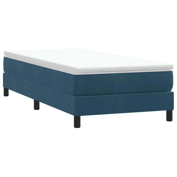 vidaXL Box Spring Posteľ bez matraca Tmavomodrá 100x210 cm Zamat
