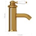 vidaXL Kúpelňová vodovodná batéria zlatá 130x180 mm