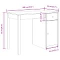 vidaXL Stolík čierny 100x50x75 cm masívne borovicové drevo