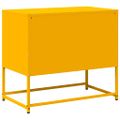 vidaXL TV skrinka horčicovožltá 68x39x60,5 cm oceľ