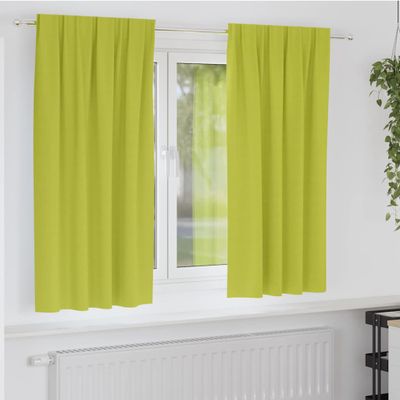 vidaXL Záclony na zatemnenie s krúžkami 2 pcs Zelená 175 x 140 cm