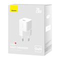 Mini nástenná nabíjačka Baseus GaN5 20 W (biela)
