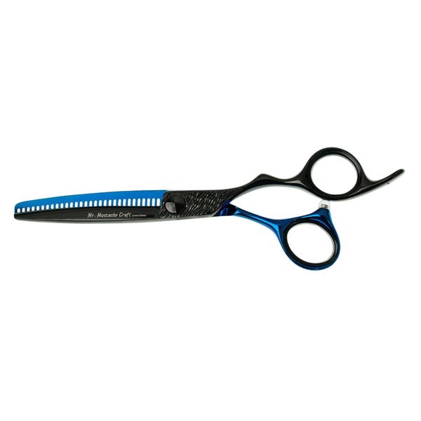 Efilačné nožnice MR. MUSTACHE Craft Black-Blue 5,5" / 6,0"