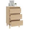 vidaXL Nočný stolík dub sonoma 40x35x70 cm spracované drevo