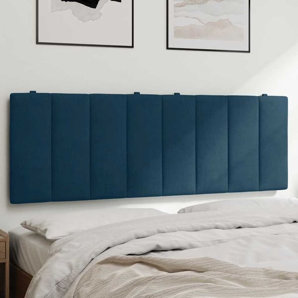 vidaXL Vankúš na čelo postele Hanko modrý 140 cm zamat