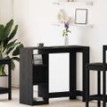 vidaXL Barový stôl 124 x 46 x 103.5 cm Kompozitné drevo Čierny dub