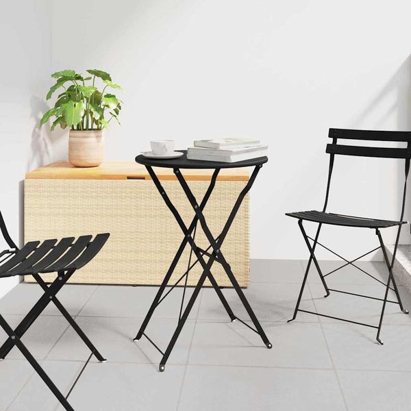 vidaXL Bistro stôl Antracit Ø 50 x 71 cm Práškovaná oceľ