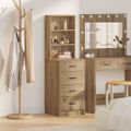 vidaXL Highboard dub artisan 40 x 41 x 135 cm Kompozitné drevo