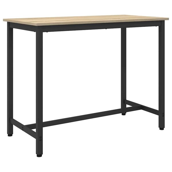 vidaXL stôl Sonoma dub 100 x 50 x 76,5 cm Inžinierske drevo a oceľ