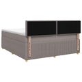 vidaXL Posteľ boxspring s matracom Sivohnedá 140 x 200 cm Látka
