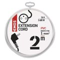 Prodlužovací kabel EMOS P0112 spojka 2m, biely / PVC / 1,5 mm2